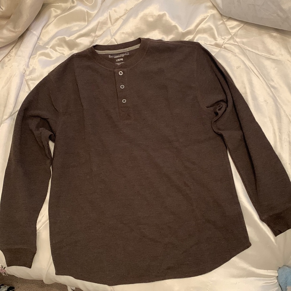 Men’s Longsleeve Button Up Waffle Thermal Top